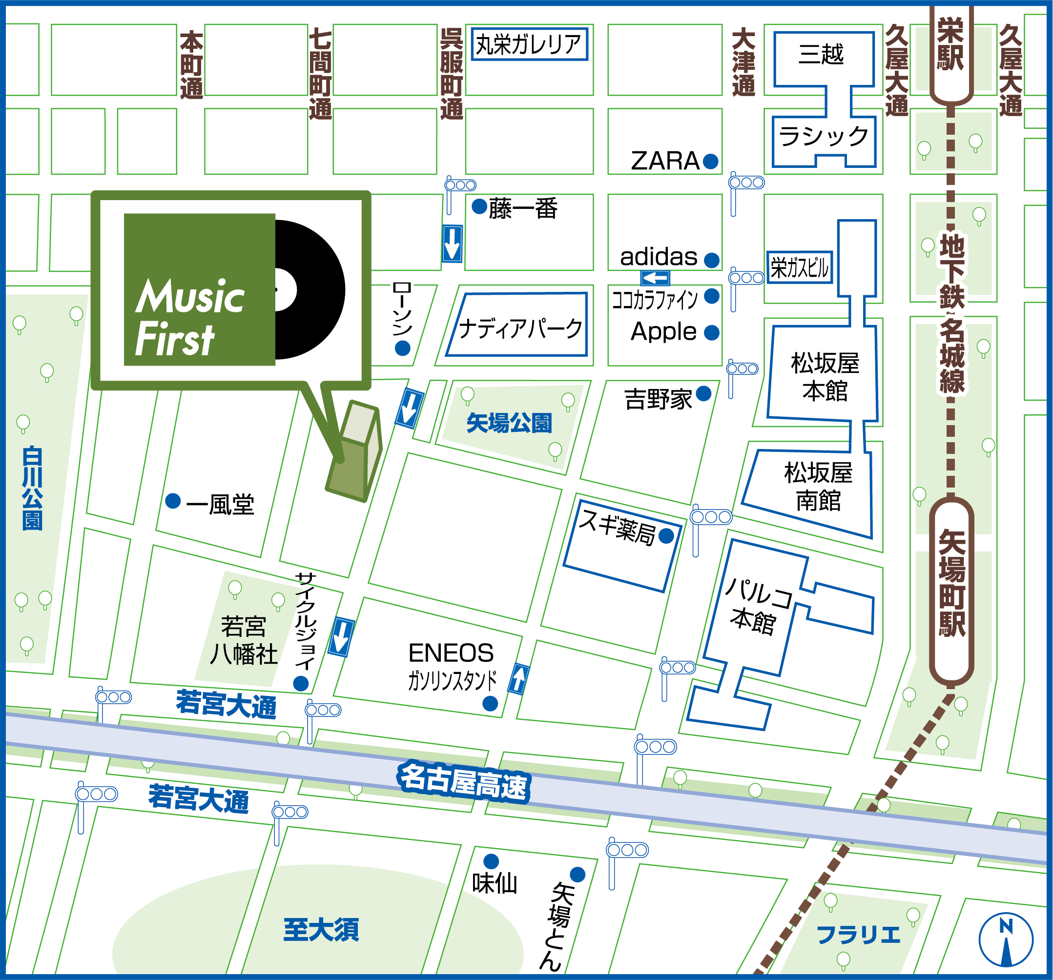 ミュージックファースト近郊の地図