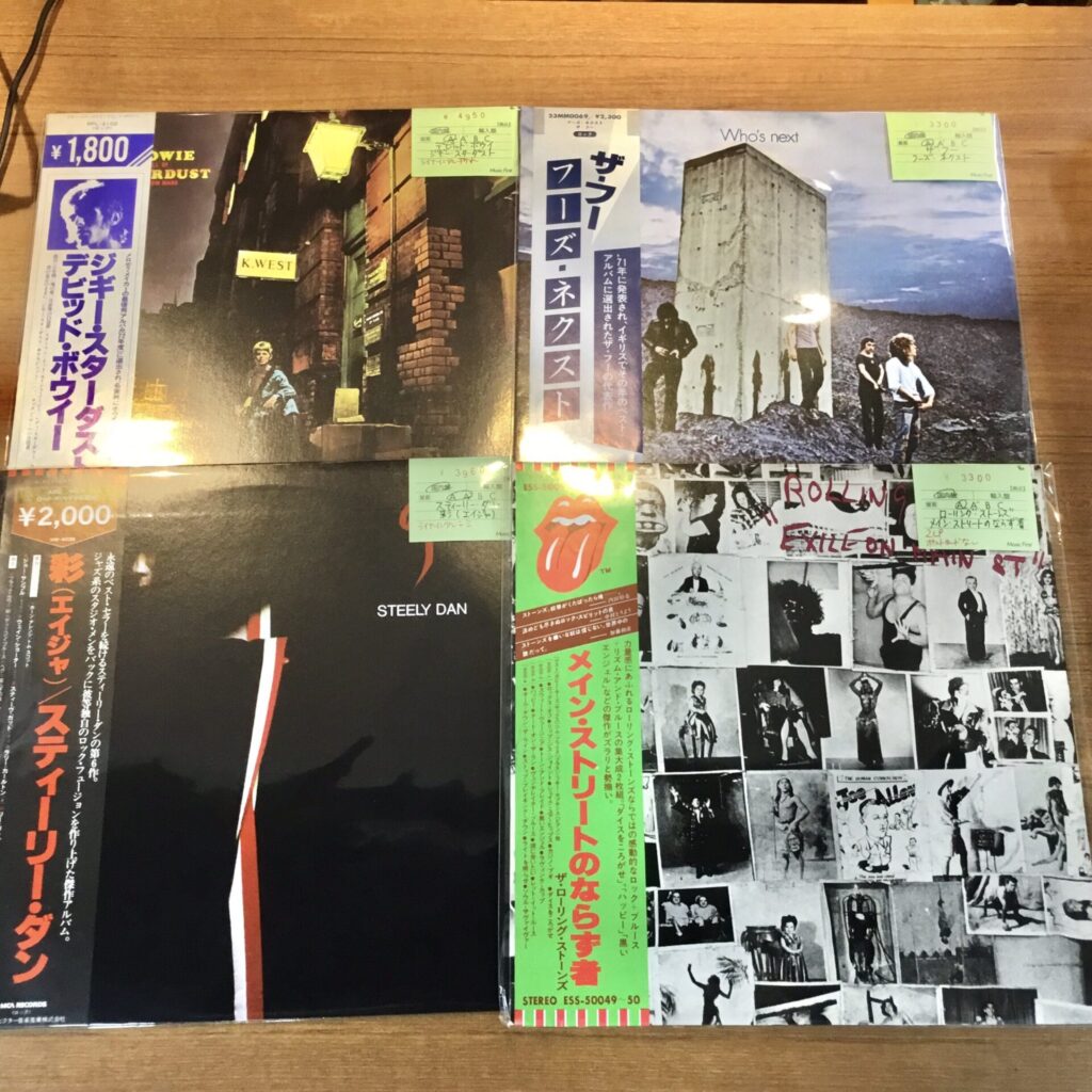 ロックの帯付きレコードが60枚程入荷しました！