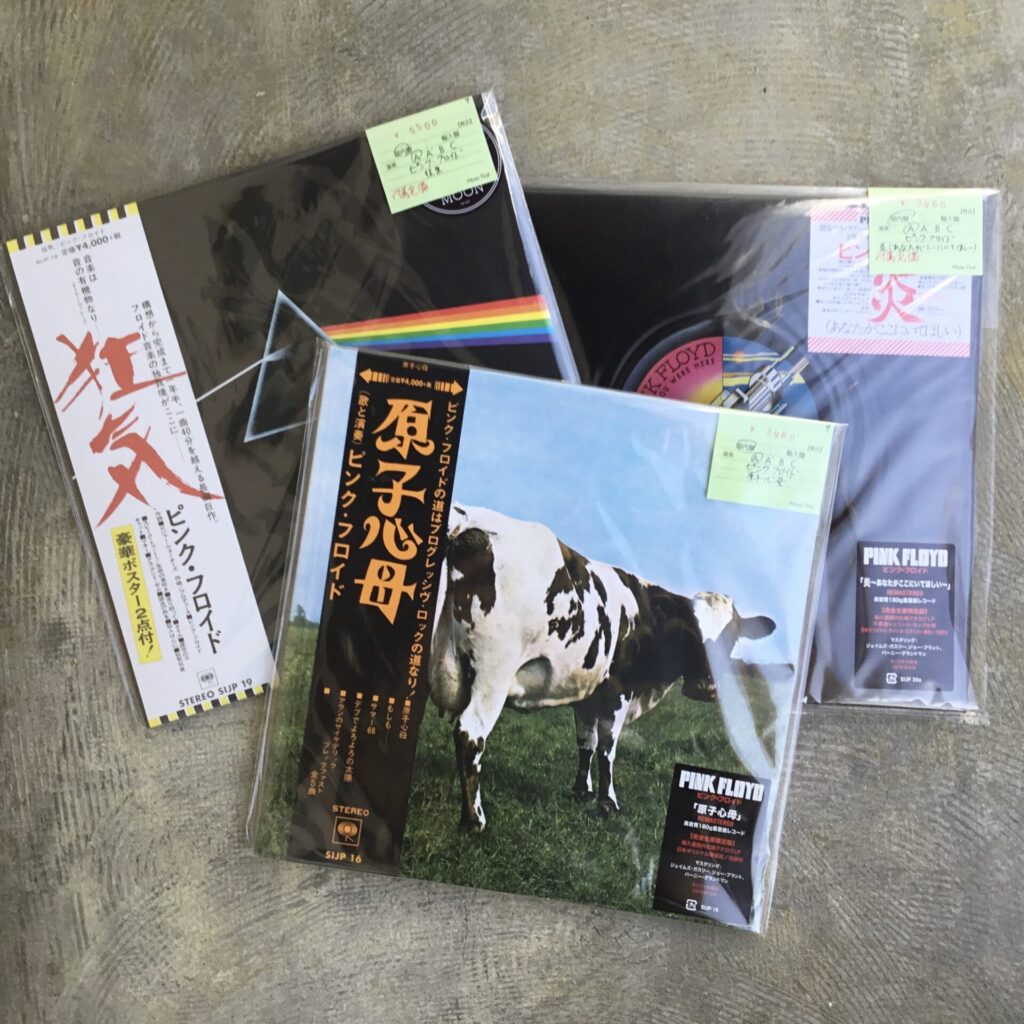 ピンク・フロイドの帯付きorシュリンク付きの美品LPが入荷しました。