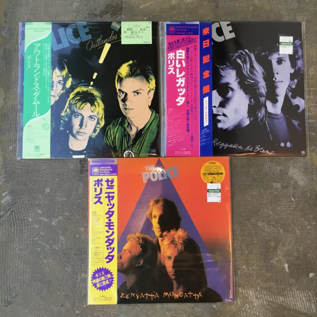 ポリスの初期3作品の帯付き国内盤LPが入荷しました。