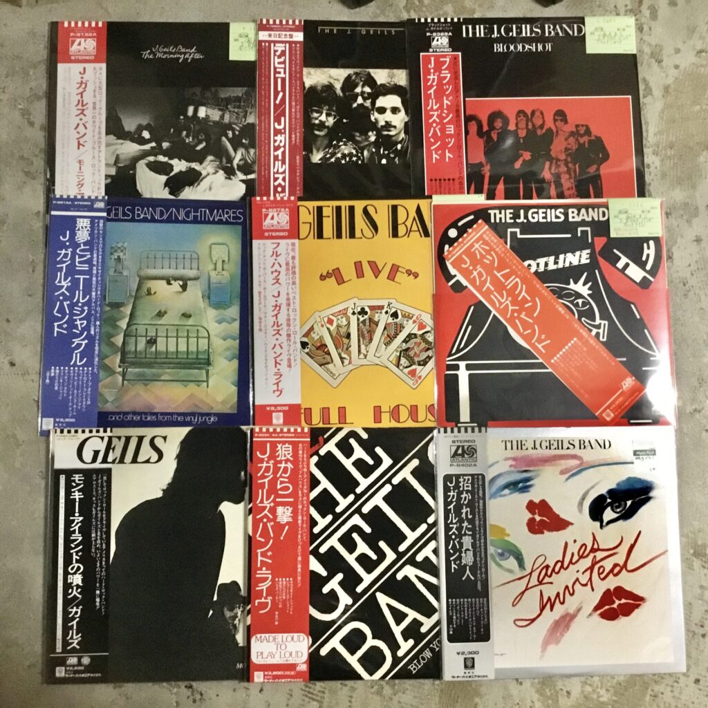 J・ガイルズ・バンドのLPレコードが9枚入荷しました。