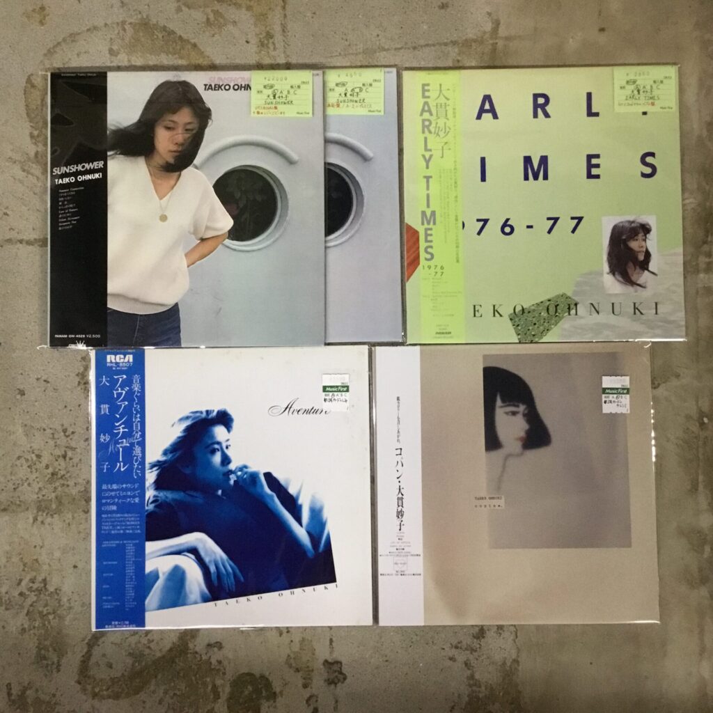 人気作「SUNSHOWER」のオリジナル盤含む、大貫妙子のLPが5枚入荷しました。