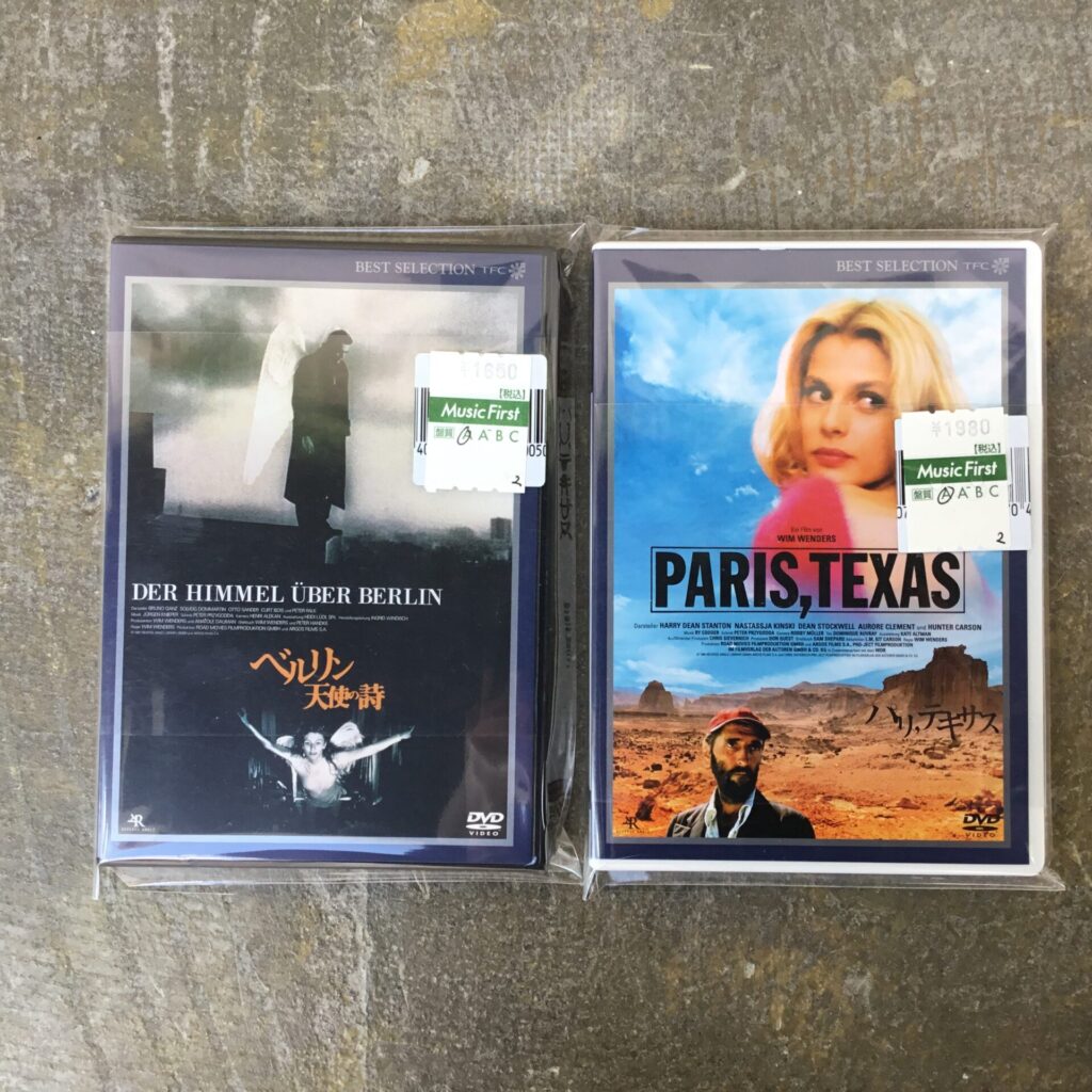 【新入荷情報】 ヴィム・ヴェンダースの代表作「パリ，テキサス」と「ベルリン・天使の詩」のDVDが入荷しました。