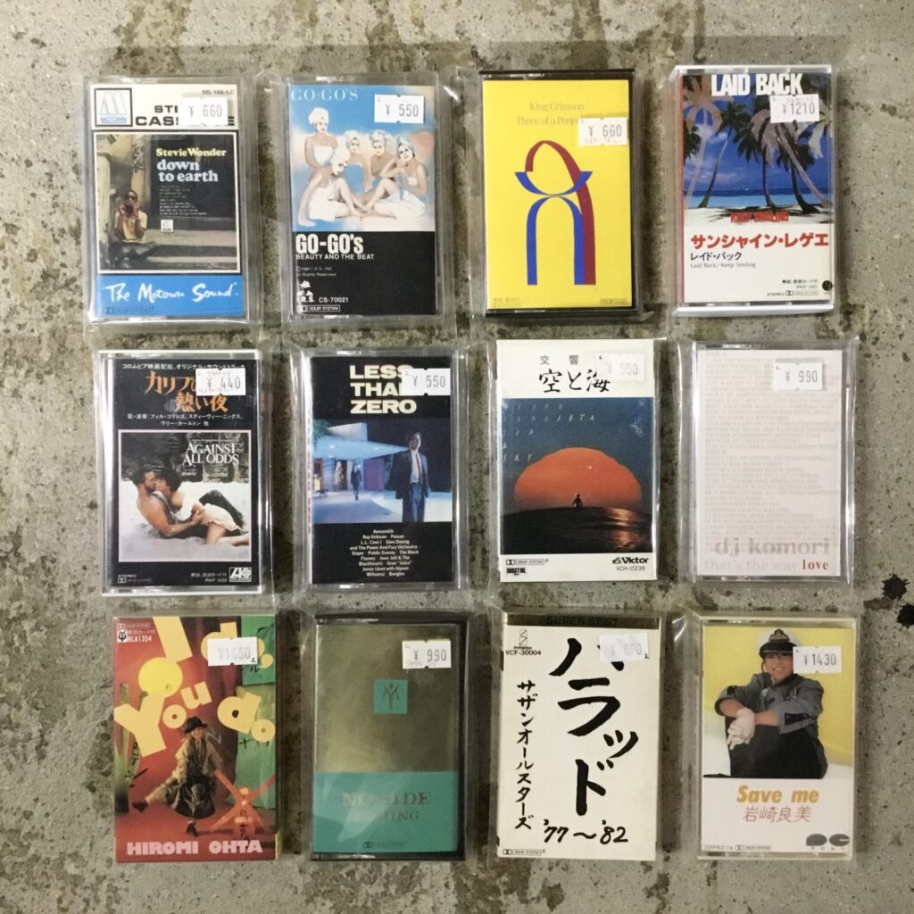 カセットテープを約50本ほど追加しました。