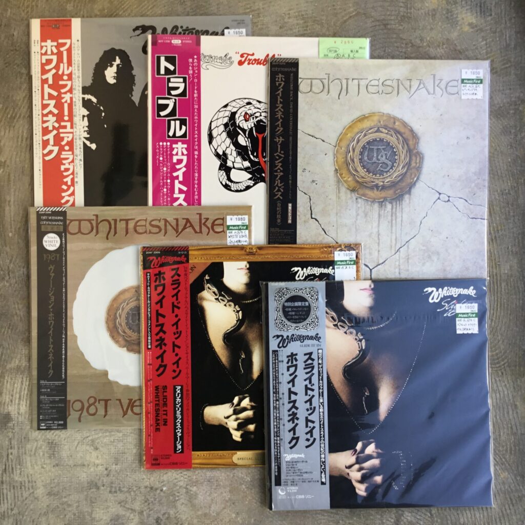 ホワイトスネイクの帯付きLPがひとつかみ入荷しました