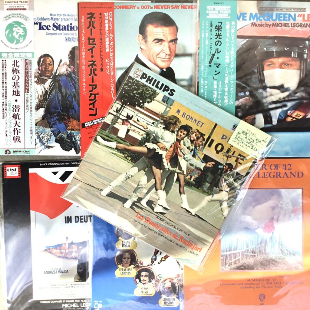 【特集コーナー新入荷】 ミシェル・ルグランの手がけたスコアのLPを7枚追加しました。
