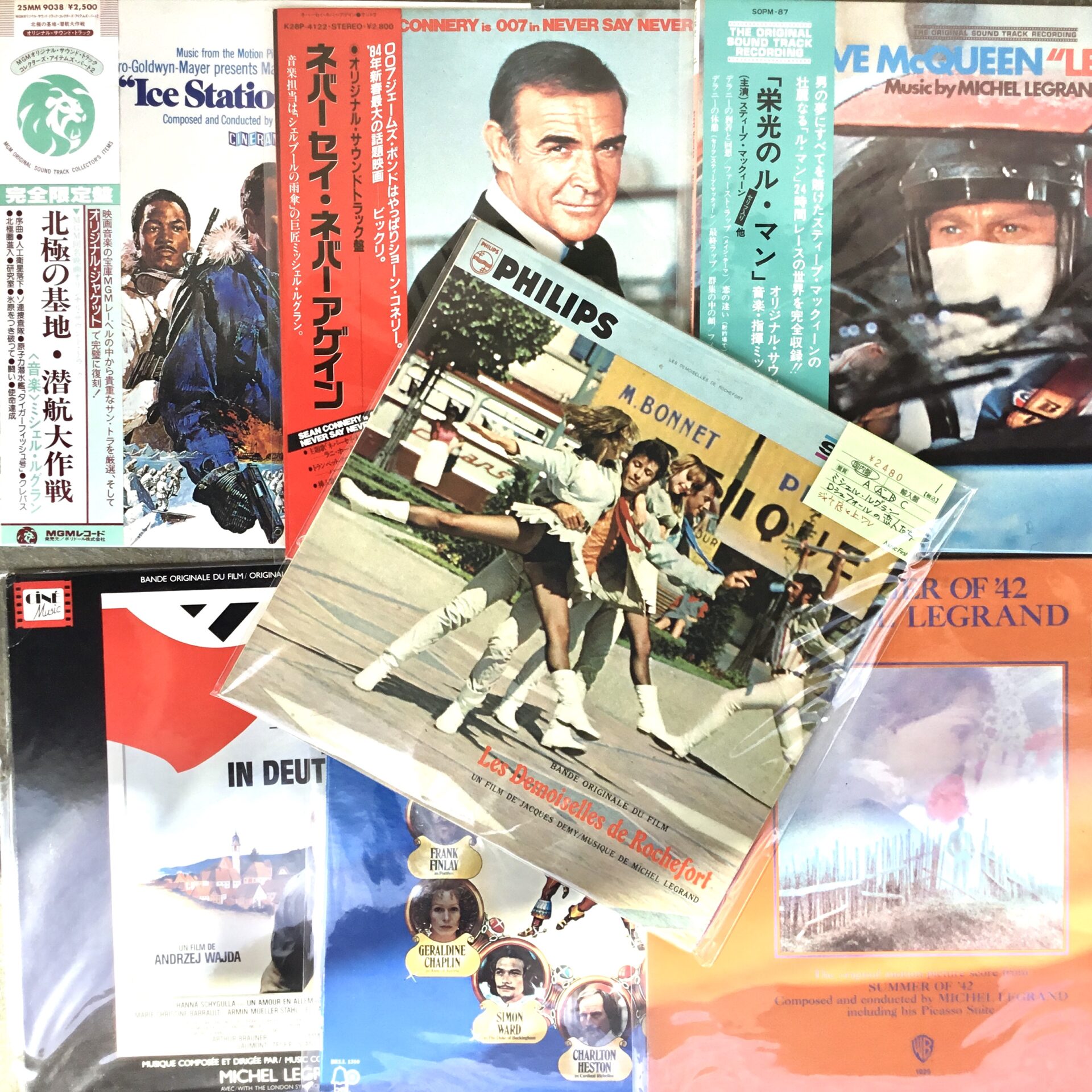 【特集コーナー新入荷】 ミシェル・ルグランの手がけたスコアのLPを7枚追加しました。