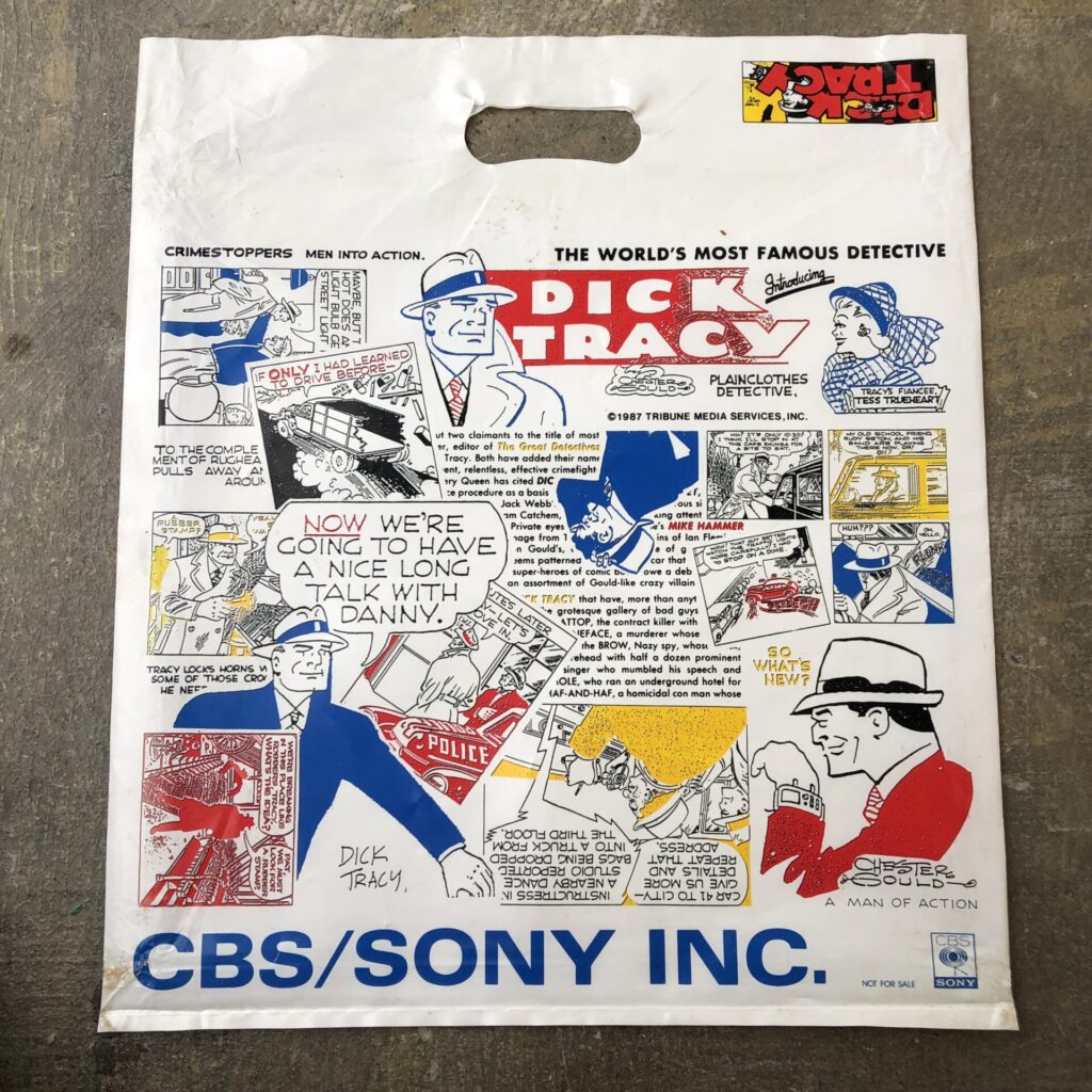 CBS/SONY ディック・トレイシーのアメコミ柄レコードショッパー