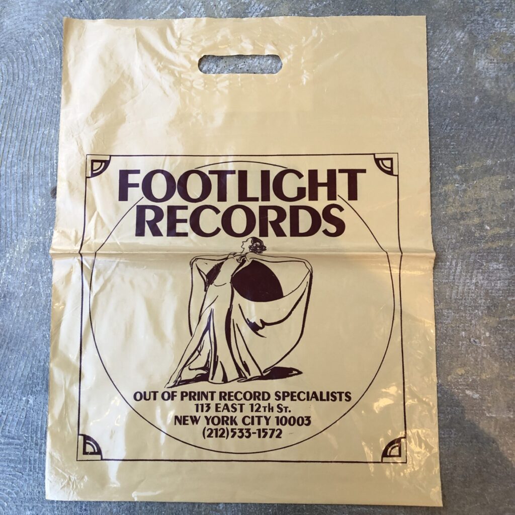 Footlight Records(NY) ニューヨークのレコード店 フットライトのショッパー