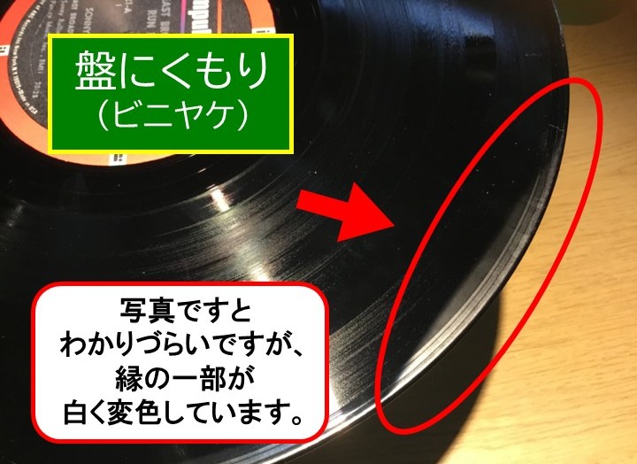 盤のくもりについての画像説明